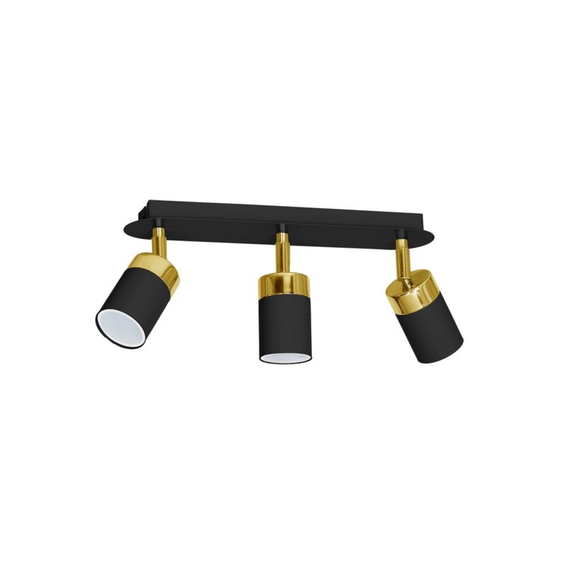 Lampa sufitowa punktowa MILAGRO Joker MLP6125 Czarno-złoty
