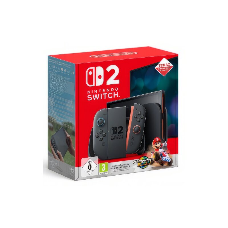 Konsola NINTENDO Switch 2 Czarny + Mario Kart World Gra NINTENDO SWITCH 2