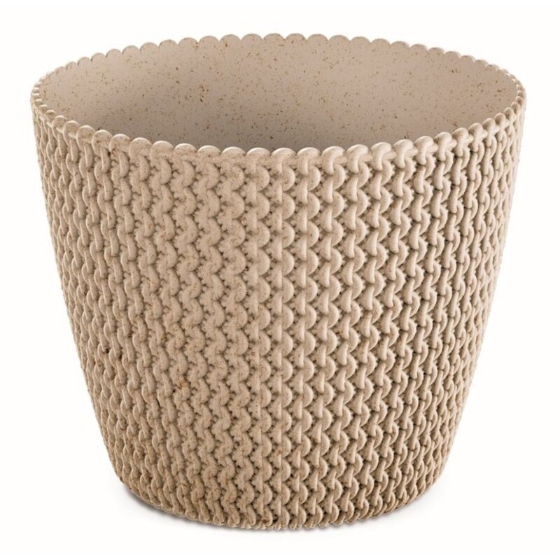 Doniczka PROSPERPLAST Splofy Eco Wood DSP220W-4665W 5L Beżowy