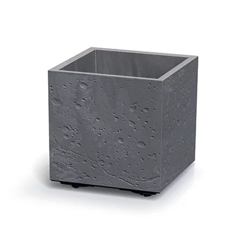 Doniczka PROSPERPLAST Sierra Square Beton Effect DSI300E (28.8 x 29 x 28.8 cm) 13.1L Ciemnoszary