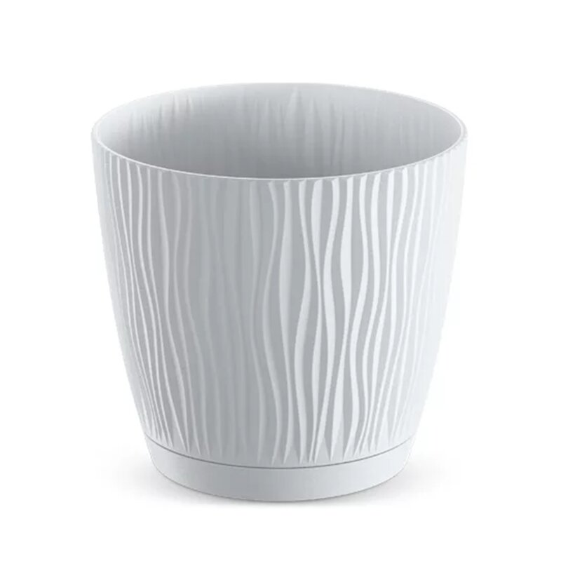 Doniczka PROSPERPLAST Sandy P DSY190P-S449 0.6L Biały