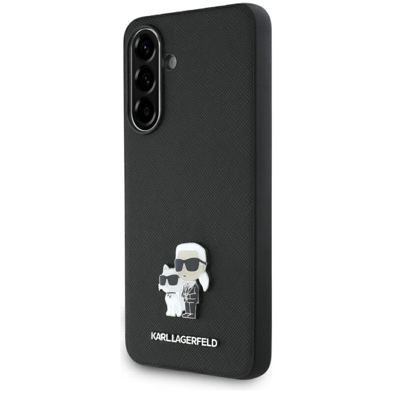 Karl Lagerfeld Saffiano w/ K&C Metal Logo do Samsung Galaxy A56 Czarny