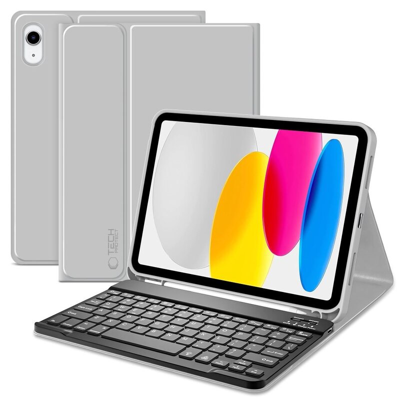 Etui na iPad TECH-PROTECT Sc Pen Szary Klawiatura
