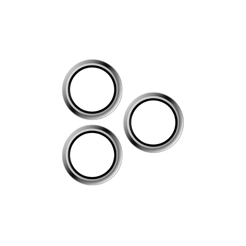Szkło hartowane na obiektyw HAMMER GLASS Lens Protector do Apple iPhone 16 Pro/16 Pro Max Srebrny