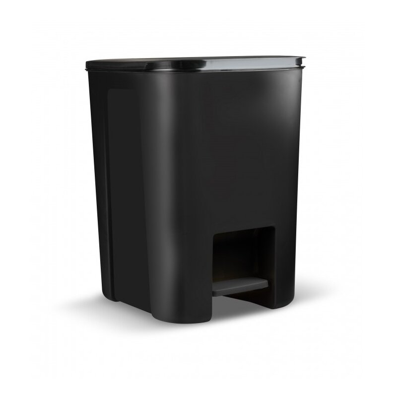 Kosz na śmieci z pedałem PRACTIC 10104699 nie przepuszcza zapachów, 25L Czarny
