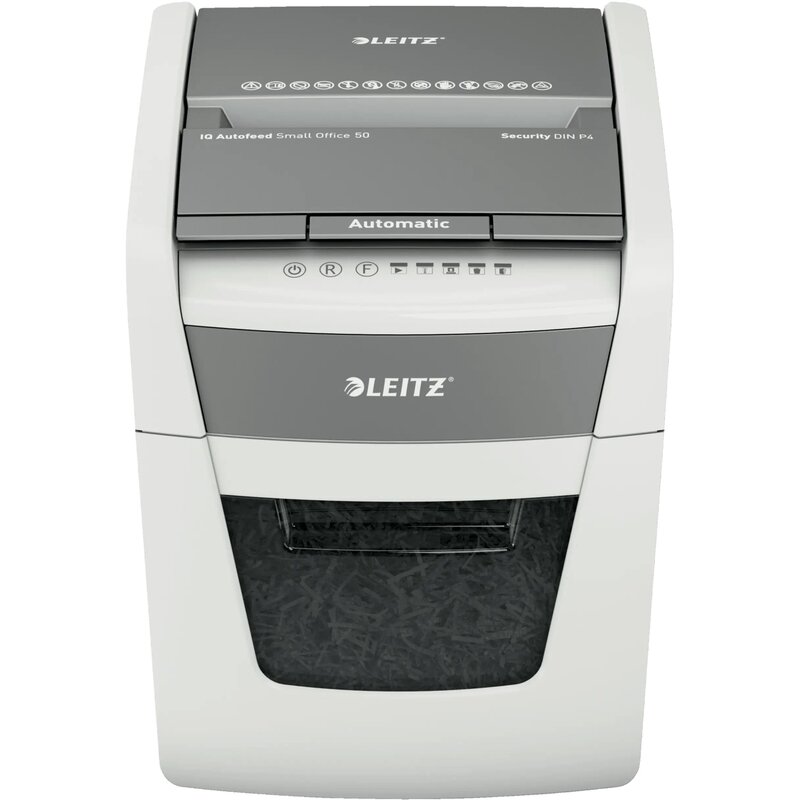 Niszczarka LEITZ IQ Autofeed Small Office 50 20 L, P-4, Konfetti, Automatyczny Start/Stop, Funkcja cofania