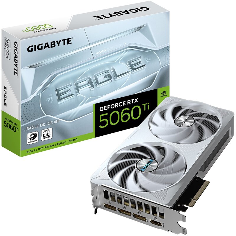 Karta graficzna GIGABYTE GeForce RTX 5060 Ti Eagle OC Ice 16GB DLSS 4.5