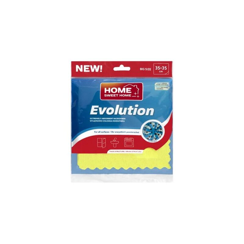 Ściereczka HOME SWEET HOME z mikrofibry Evolution 35 x 35 cm