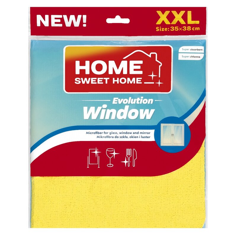 Ściereczka HOME SWEET HOME Z mikrofibry Evolution Window 35 x 38 cm