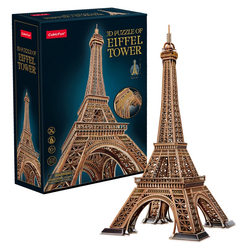 Puzzle 3D CUBIC FUN Wieża Eiffla 306-MC284H (314 elementów)