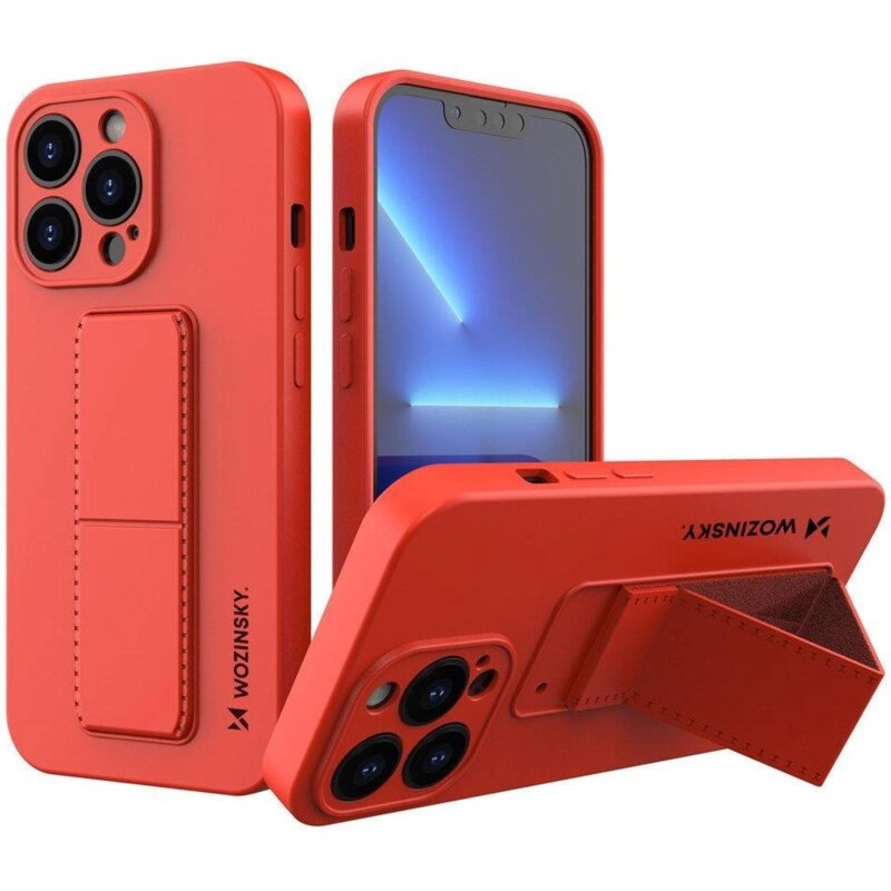Etui WOZINSKY Kickstand Case do Apple iPhone 13 Pro Max Czerwony