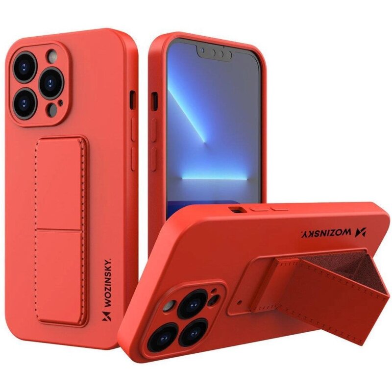 Etui WOZINSKY Kickstand Case do Apple iPhone 13 Pro Czerwony