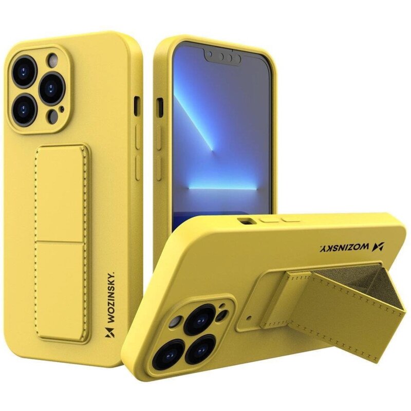 Etui WOZINSKY Kickstand Case do Apple iPhone 13 Pro Żółty