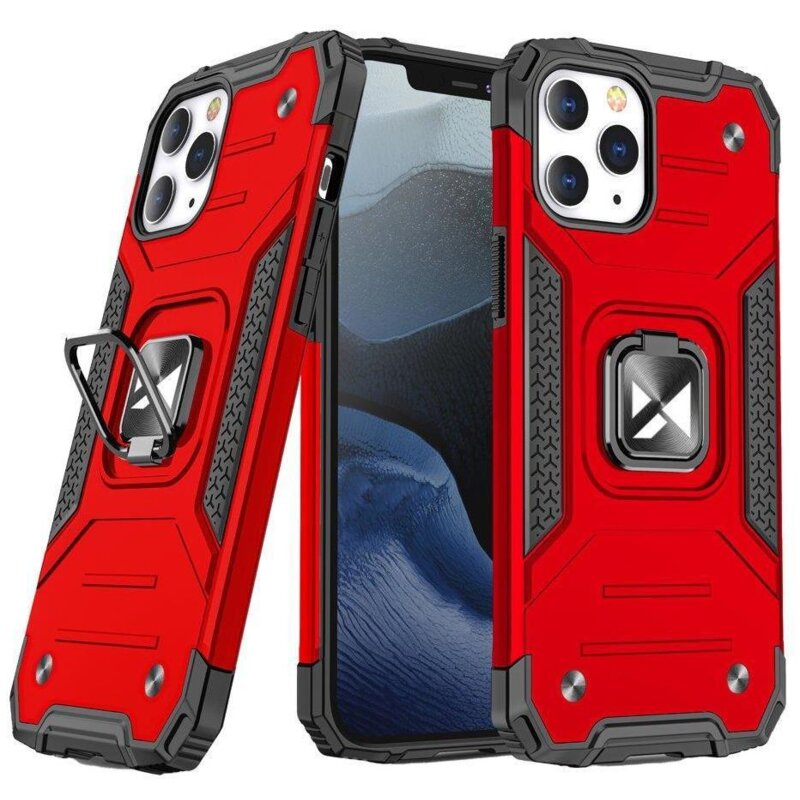 Etui WOZINSKY Ring Armor do Apple iPhone 14 Pro Max Czerwony