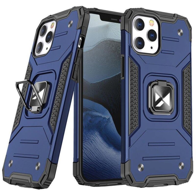 Etui WOZINSKY Ring Armor do Apple iPhone 14 Pro Max Niebieski