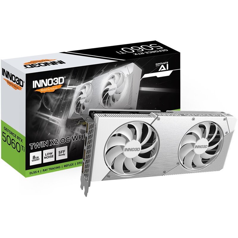Karta graficzna INNO3D GeForce RTX 5060 Ti Twin X2 OC White 8GB DLSS 4.5