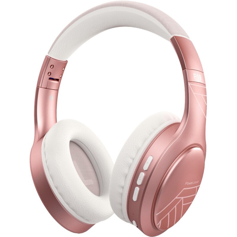 Słuchawki nauszne POWERLOCUS P19 Różowo-złoty