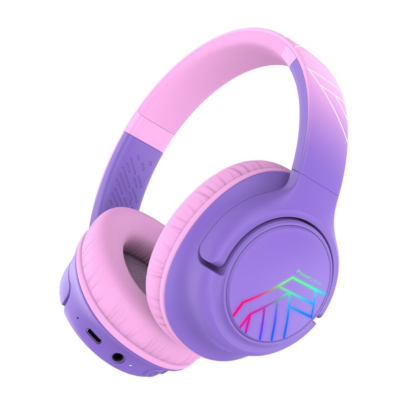 Słuchawki nauszne POWERLOCUS Bobo Kids Różowo-fioletowy