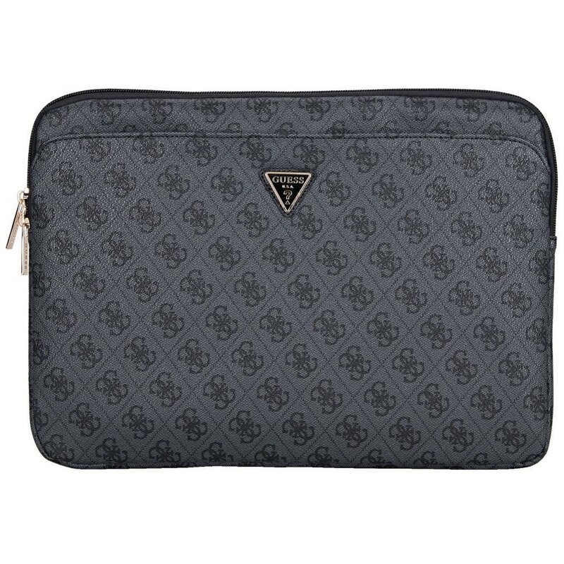 Etui na laptopa GUESS Sleeve 4G Zipper Pocket Triangle Logo 14 cali Czarny