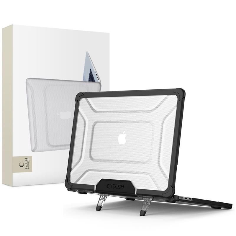 Etui na laptopa TECH-PROTECT SmartShell Pro do Apple MacBook Air 13 2023-2026 Przezroczysto-czarny