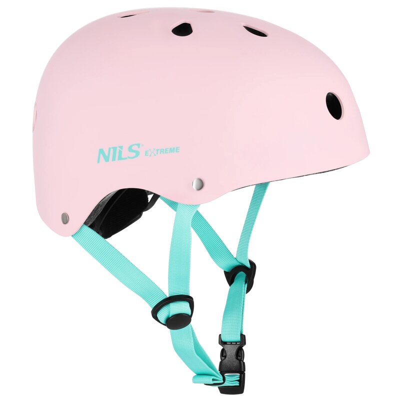 Kask NILS EXTREME MTW001-1 Różowo-turkusowy (rozmiar M)