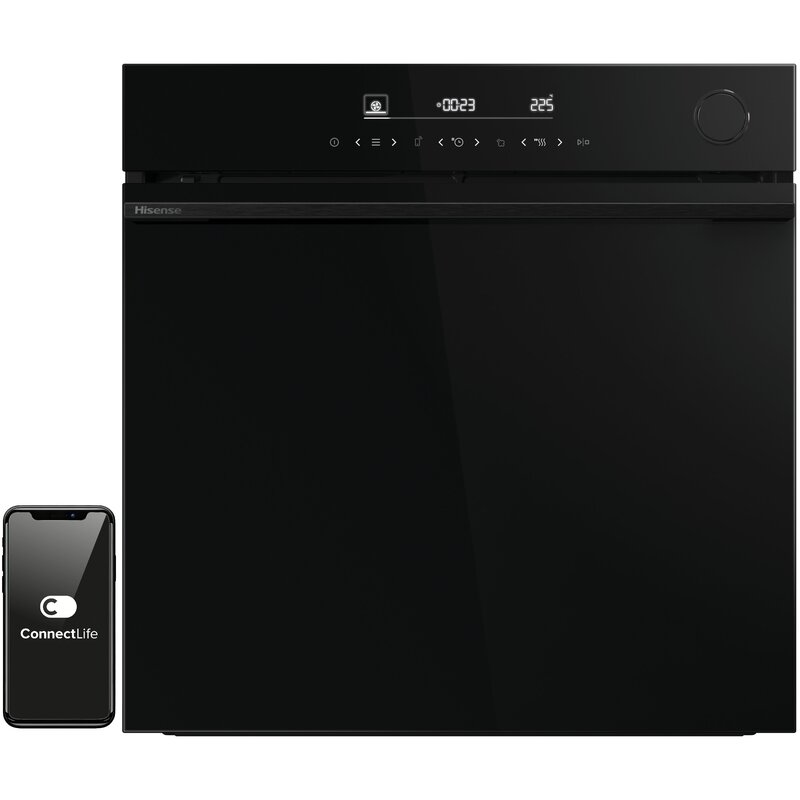 Piekarnik HISENSE BSA6634PBG8 Elektryczny parowy Czarny A+ ConnectLife, Termosonda, Pyroliza