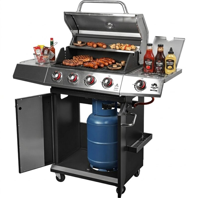 Grill ogrodowy gazowy BROWIN dragON BBQ G101 331200 11.7 kW 60 x 36.5 cm