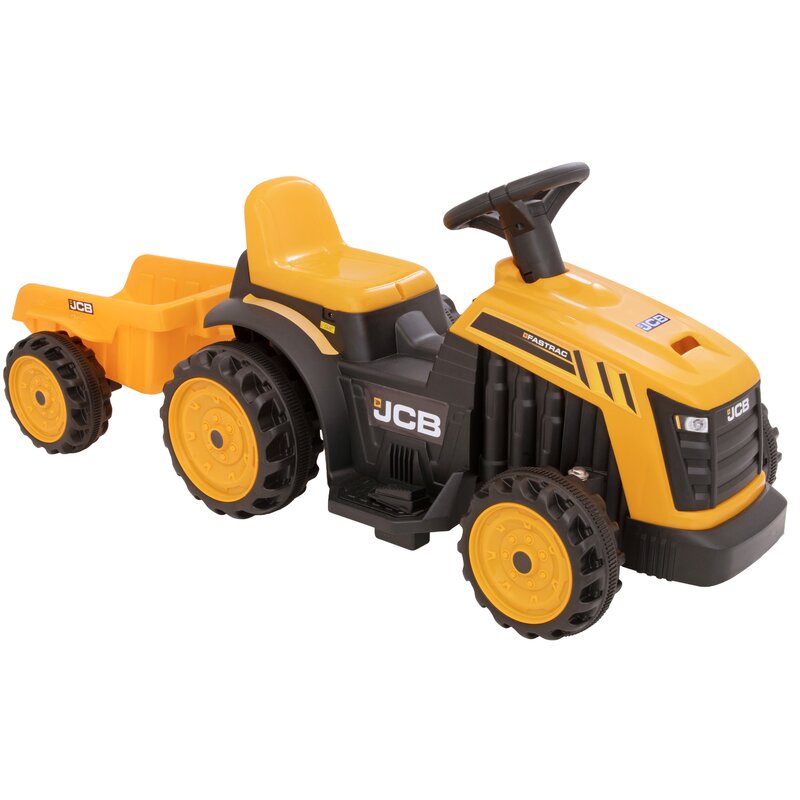 Traktor dla dziecka EVO Trailer z Przyczepką Żółto-czarny