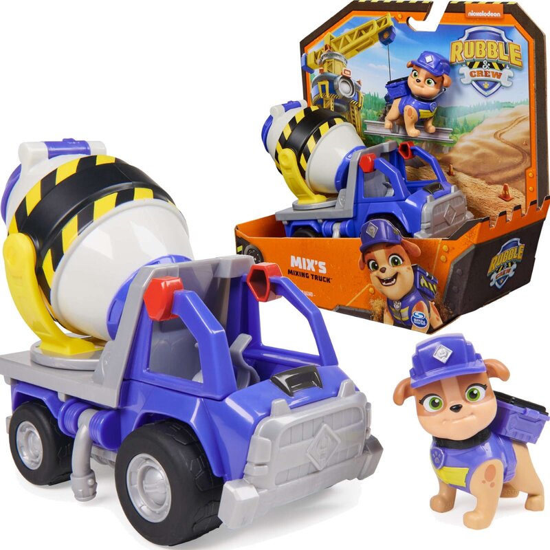 Pojazd SPIN MASTER Rubble i jego Ekipa Pojazd budowlany Betoniarka + figurka 6066726 20141510