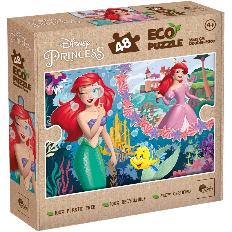 Puzzle LISCIANI Eco Disney Princess Arielka 304-111138 (48 elementów)