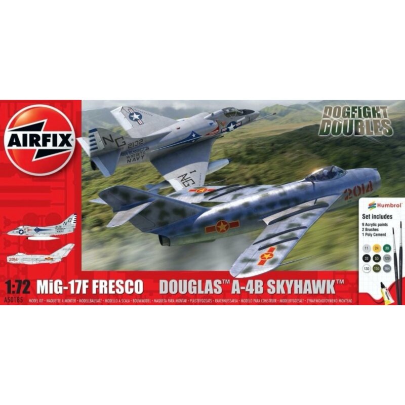 Samolot AIRFIX Set Mig 17F Fresco Douglas A-4B Skyhawk Dogfight Doubles A50185