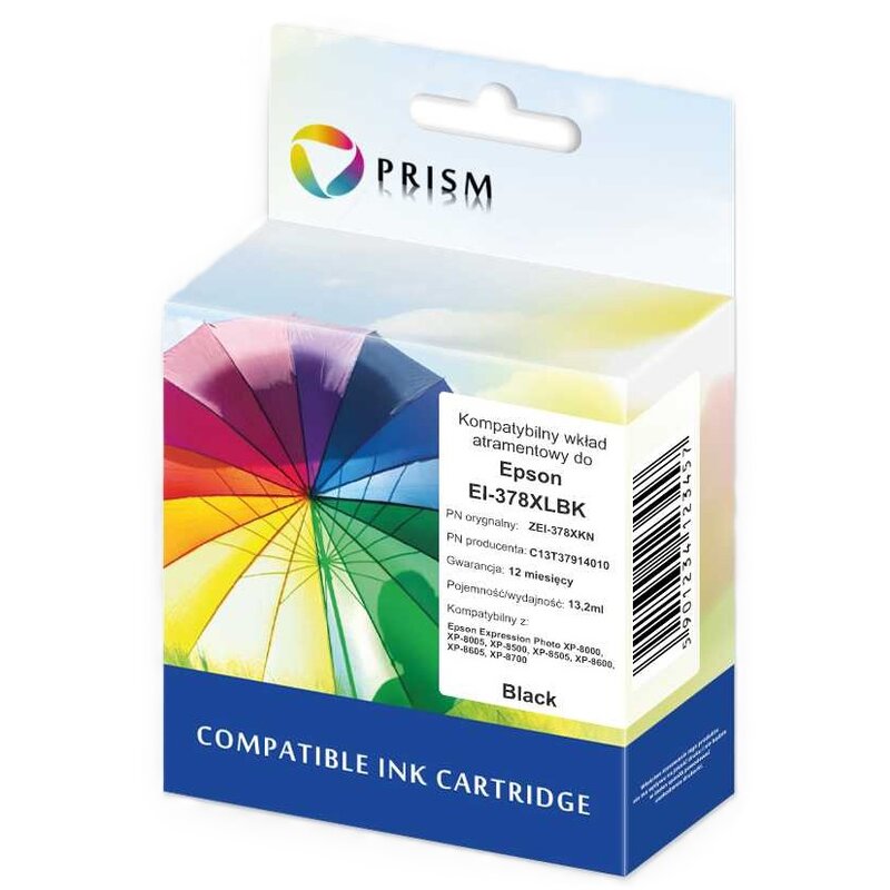 Tusz PRISM do EPSON 378XL T3791 Czarny 13.2 ml ZEI-378XKN