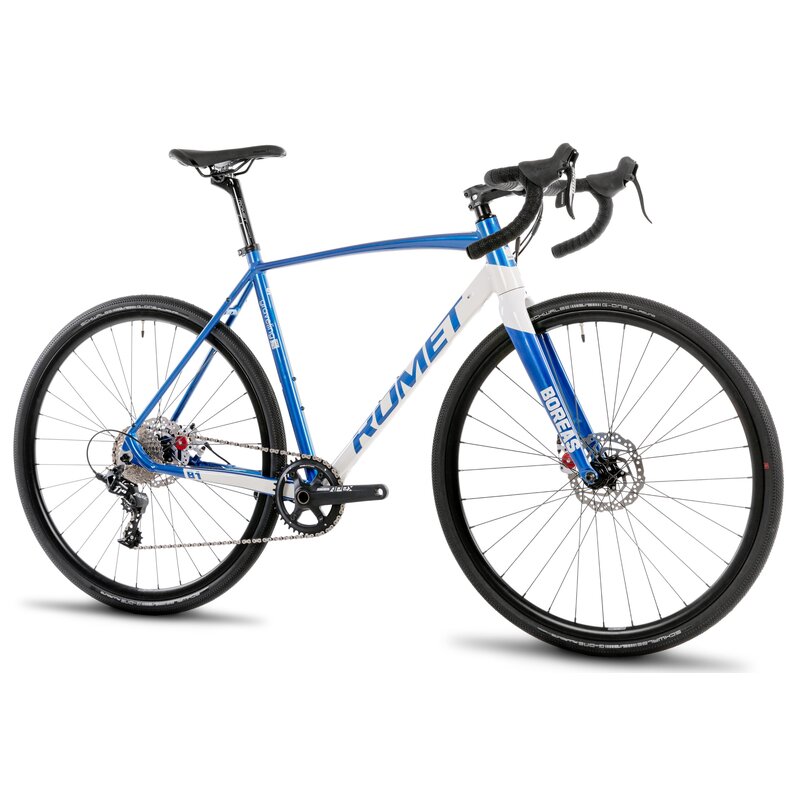 Rower gravel ROMET Boreas 1 U21 28 cali Biało-niebieski