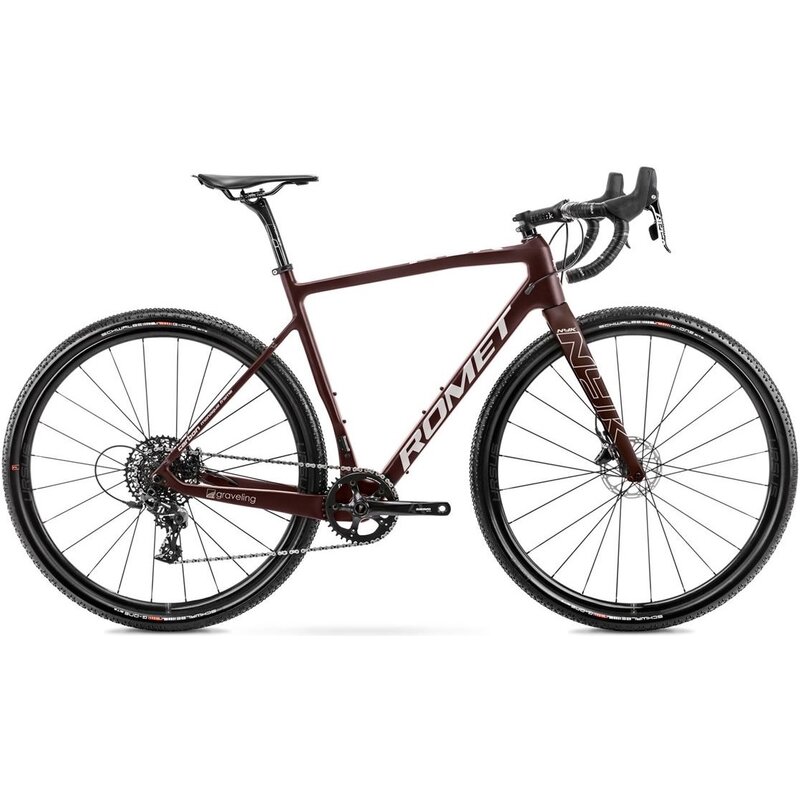 Rower gravel ROMET Nyk U22 28 cali Brązowo-beżowy 2024