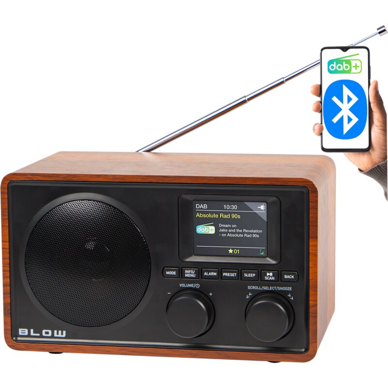 Radio BLOW RK5 Cyfrowe Przenośne Czarno-brązowy