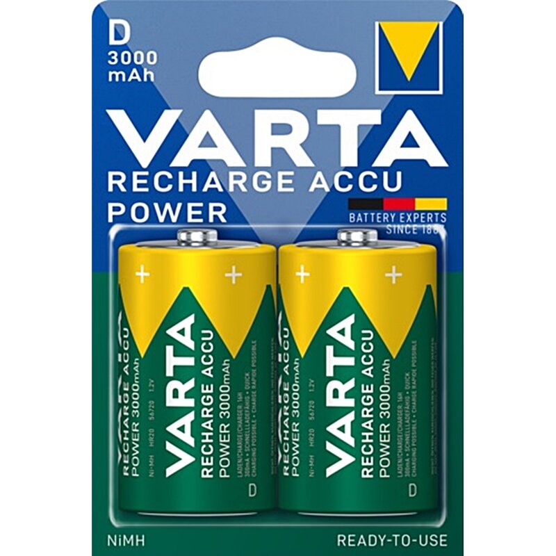 Akumulatorki D HR20 3000 mAh VARTA (2 szt.)