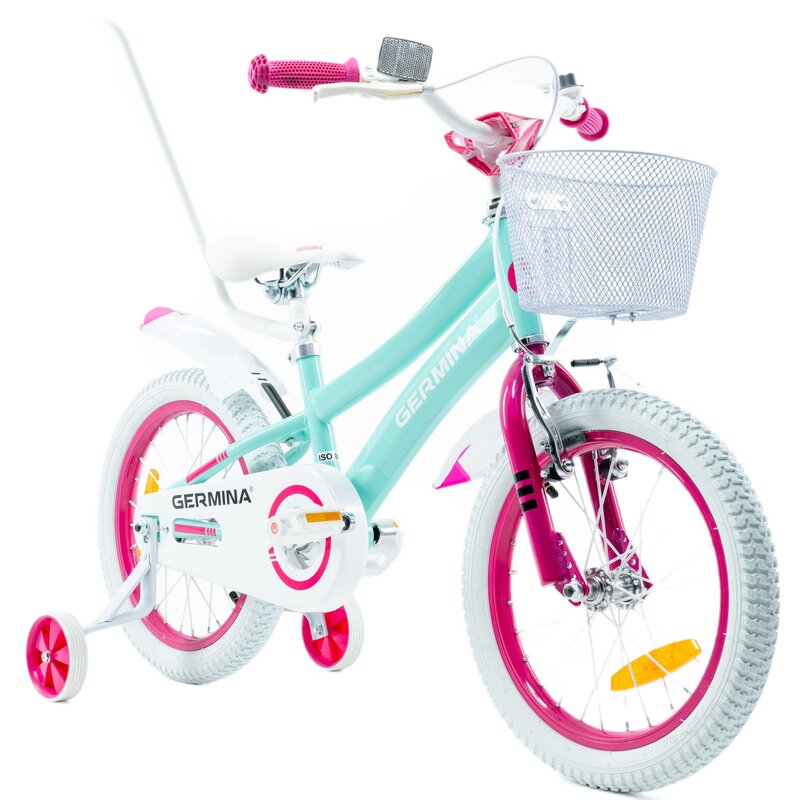 Rower dziecięcy GERMINA BMX 16 cali dla dziewczynki Błękitny