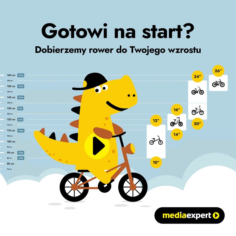 Rower dziecięcy GERMINA BMX 16 cali Błękitny Wzrost: 100-120 cm Wiek: 4-6 lat