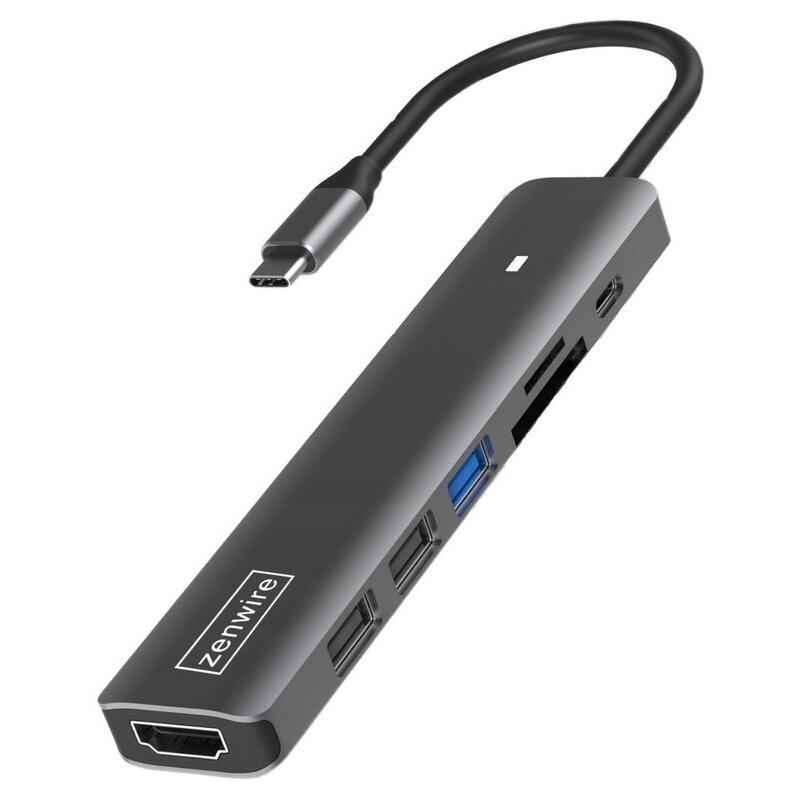Hub ZENWIRE HS-HC703 USB Typu C, Pasywny