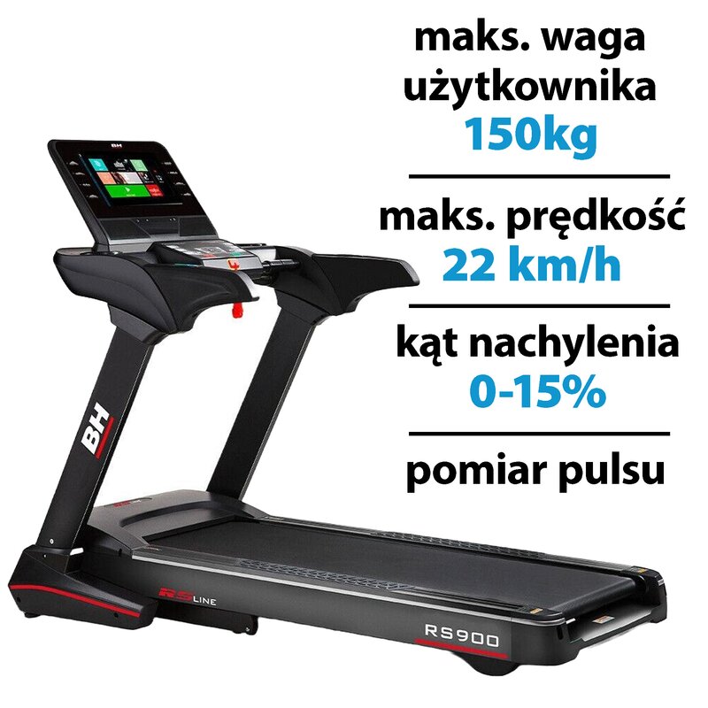Bieżnia elektryczna BH FITNESS RS900 2940W 22km/h