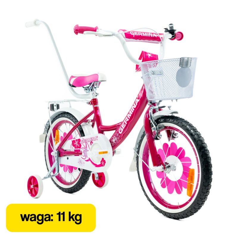 Rower dziecięcy GERMINA BMX 16 cali Ciemnoróżowy Wzrost: 100-120 cm Wiek: 4-6 lat