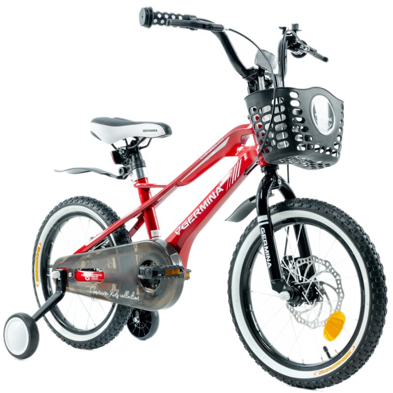 Rower dziecięcy GERMINA BMX 16 cali Czerwony Wzrost: 100-115 cm Wiek: 4-6 lat