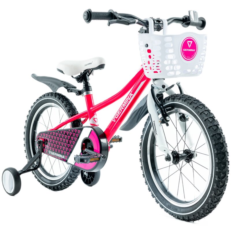 Rower dziecięcy GERMINA BMX 16 cali dla dziewczynki Różowy
