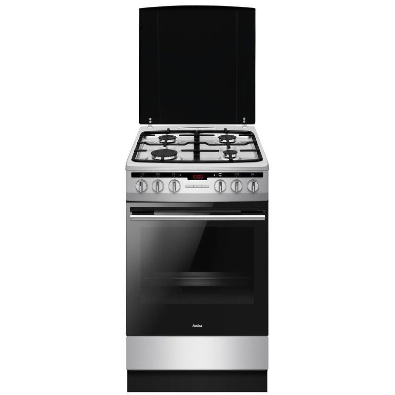 Kuchnia AMICA 57GE3.33HZPTADPA(XX) Termoobieg Drabinki Prowadnice teleskopowe Pizza 300˚C