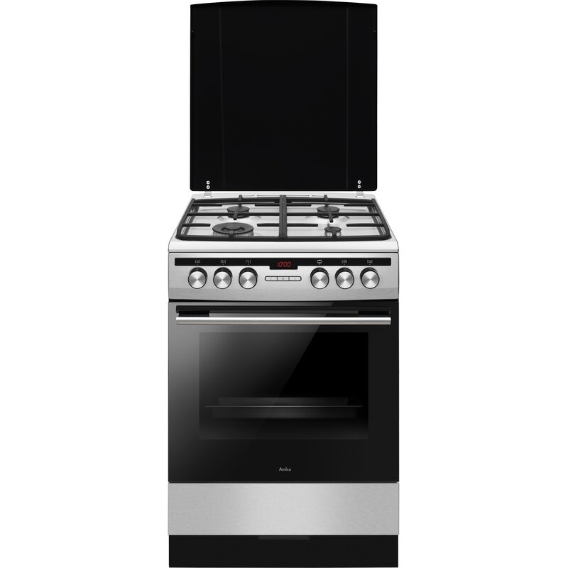 Kuchnia AMICA 6117GET3.39HZPTADPA(XX) Termoobieg Drabinki Prowadnice teleskopowe Wok Pizza 300˚C