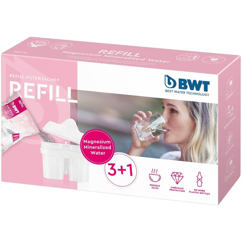 BWT Mineralizowana Magnezem miękka woda Refill 1 + 3szt.