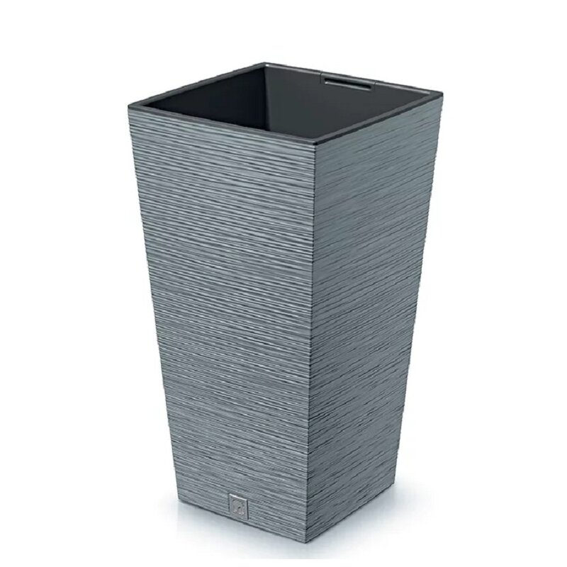 Doniczka PROSPERPLAST Furu Square DFSH300-422U (29.5 x 29.5 x 55 cm) 14L Szary