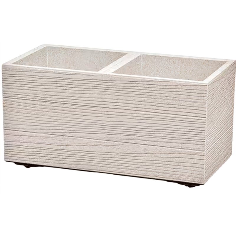 Doniczka PROSPERPLAST Madera Case Eco Wood DMA600W-S449W (57.7 x 28.8 x 29 cm) 26.2L Biały