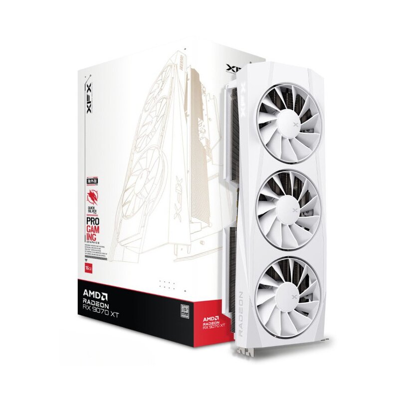 Karta graficzna XFX Radeon RX 9070XT Quicksilver White Gaming Edition 16GB