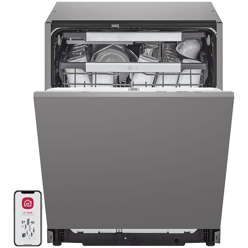 Zmywarka LG DB476TXS TrueSteam, Klasa A, QuadWash, EasyRackPlus, DirectDrive, LG ThinQ, 43db, 14 kpl., 9.5l